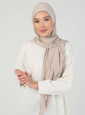 Stretch Viscose Shawl with Zipper Detail - 34