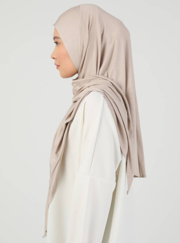 Stretch Viscose Shawl with Zipper Detail - 35