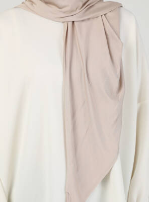 Stretch Viscose Shawl with Zipper Detail - 36