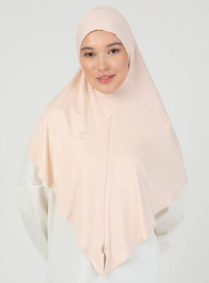 Stretch Viscose Shawl with Zipper Detail - 38