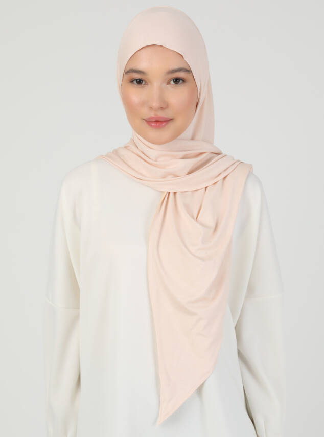 Stretch Viscose Shawl with Zipper Detail - 39