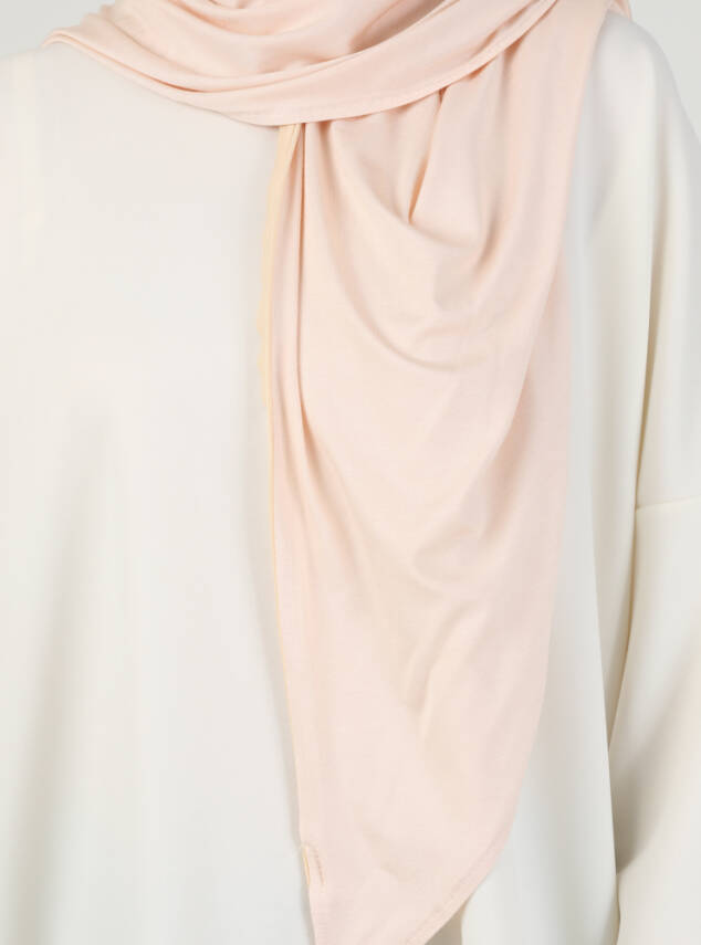 Stretch Viscose Shawl with Zipper Detail - 41