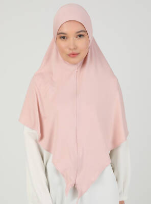Stretch Viscose Shawl with Zipper Detail - 43