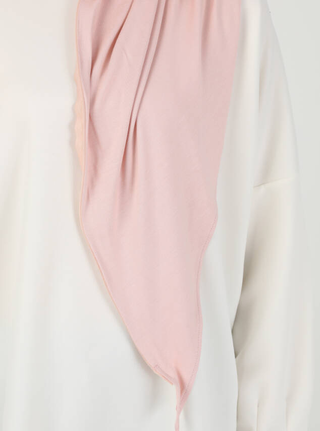 Stretch Viscose Shawl with Zipper Detail - 46