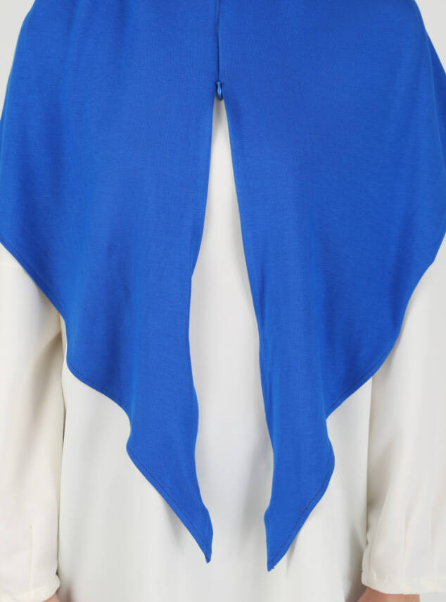 Stretch Viscose Shawl with Zipper Detail - 47