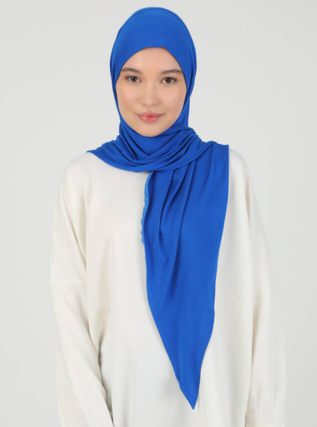 Stretch Viscose Shawl with Zipper Detail - 49