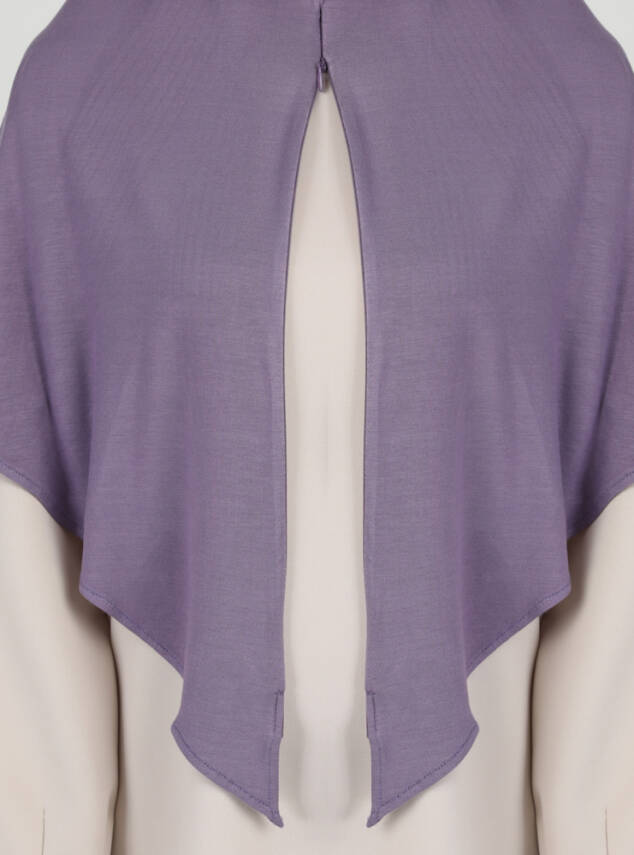 Stretch Viscose Shawl with Zipper Detail - 52