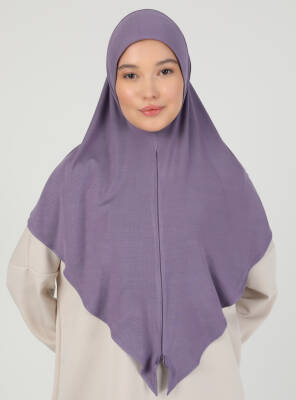 Stretch Viscose Shawl with Zipper Detail - 53