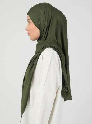Stretch Viscose Shawl with Zipper Detail - 60