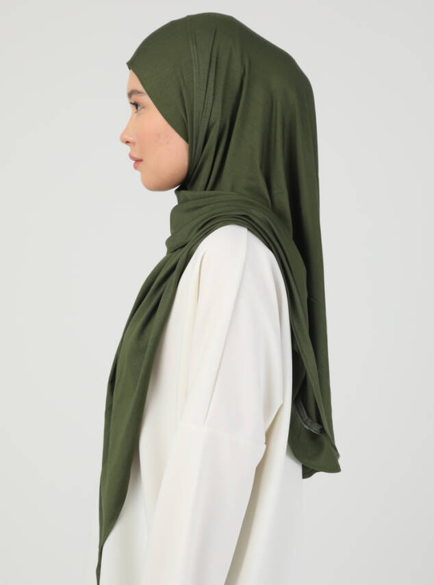 Stretch Viscose Shawl with Zipper Detail - 60