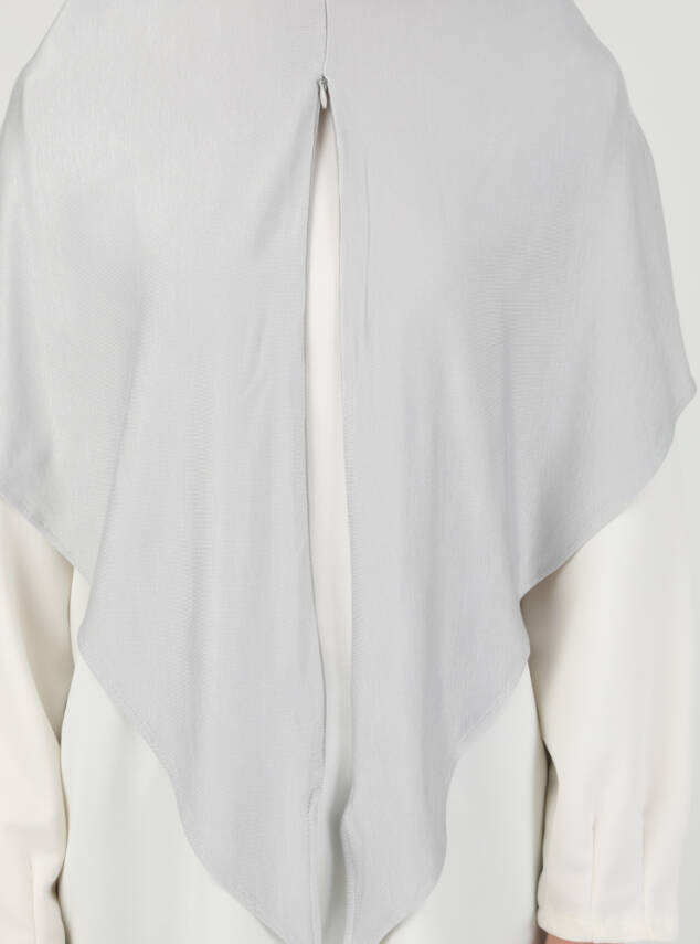 Stretch Viscose Shawl with Zipper Detail - 62