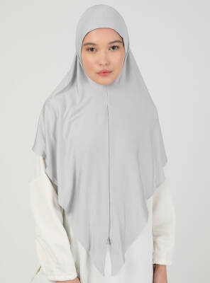 Stretch Viscose Shawl with Zipper Detail - 63