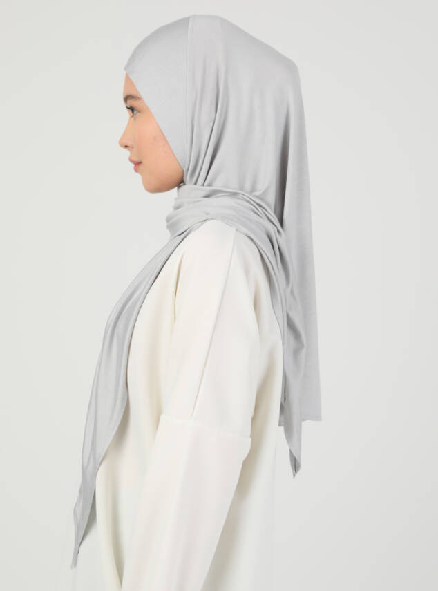 Stretch Viscose Shawl with Zipper Detail - 65