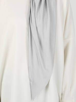 Stretch Viscose Shawl with Zipper Detail - 66