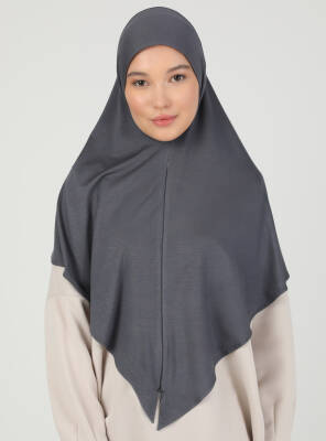 Stretch Viscose Shawl with Zipper Detail - 68