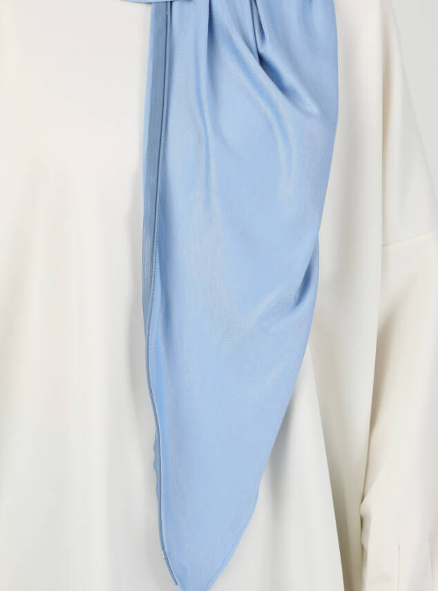 Stretch Viscose Shawl with Zipper Detail - 76