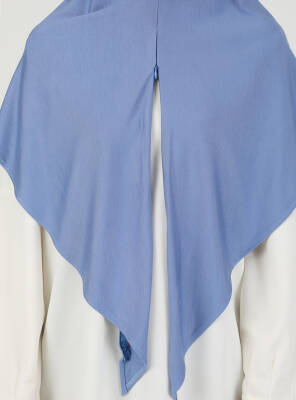Stretch Viscose Shawl with Zipper Detail - 77