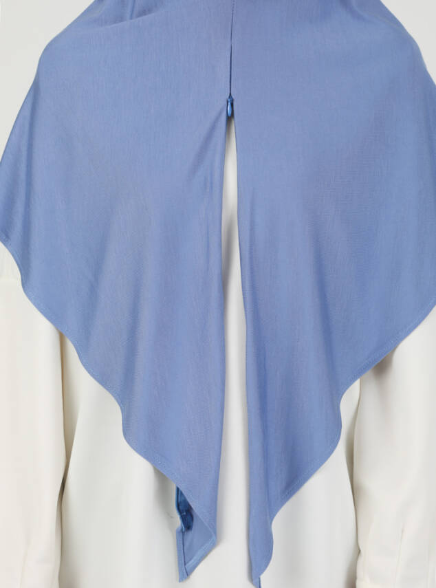 Stretch Viscose Shawl with Zipper Detail - 77