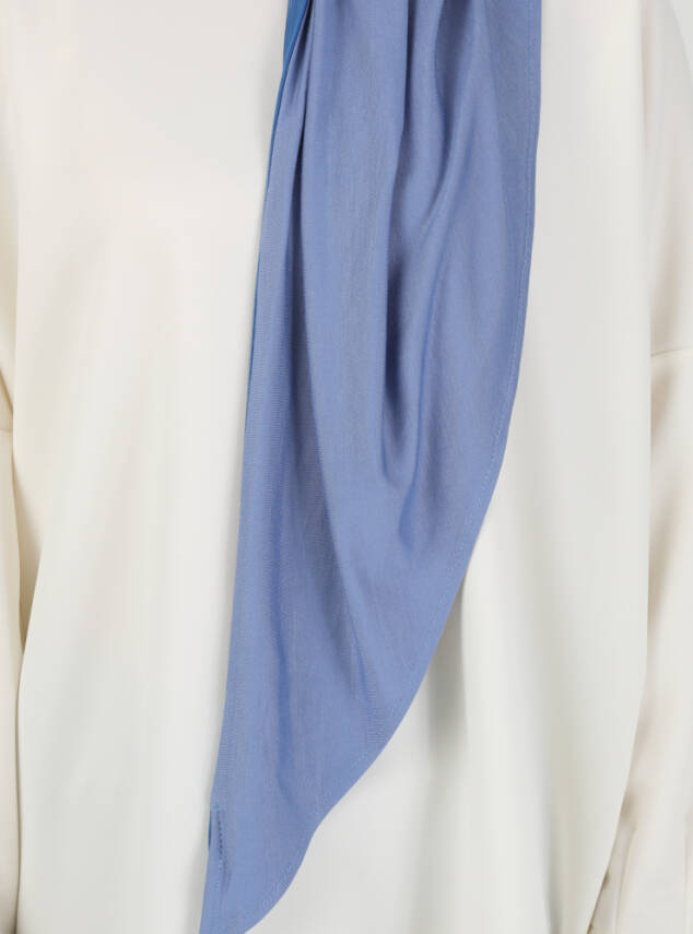 Stretch Viscose Shawl with Zipper Detail - 81