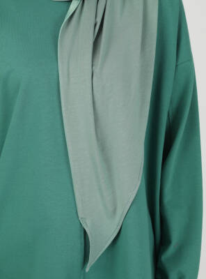 Stretch Viscose Shawl with Zipper Detail - 86