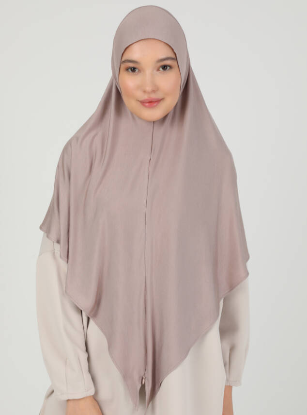 Stretch Viscose Shawl with Zipper Detail - 87
