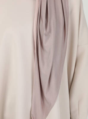 Stretch Viscose Shawl with Zipper Detail - 91