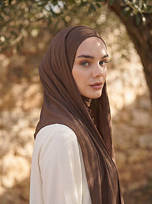 Kapşonlu Viskon Hijab Set