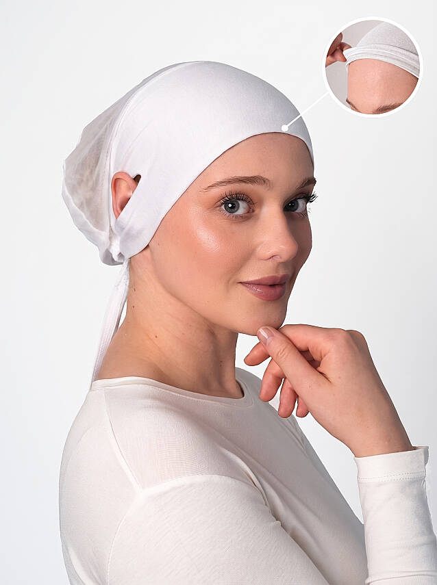 Headphone-Friendly Non-Slip Wide Underscarf - Silicone Grip Wide Underscarf - 6