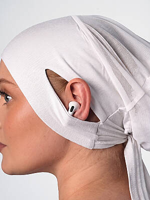 Headphone-Friendly Non-Slip Wide Underscarf - Silicone Grip Wide Underscarf - 9
