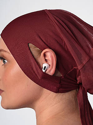 Headphone-Friendly Non-Slip Wide Underscarf - Silicone Grip Wide Underscarf - 21