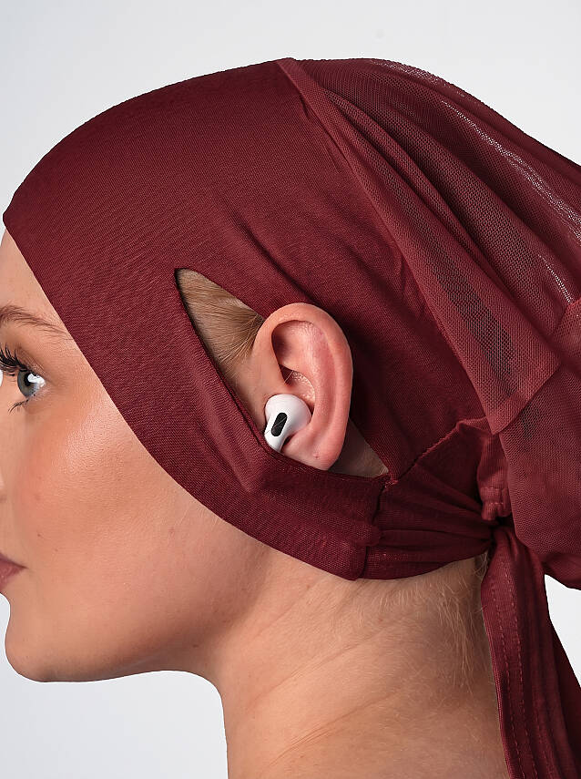 Headphone-Friendly Non-Slip Wide Underscarf - Silicone Grip Wide Underscarf - 21