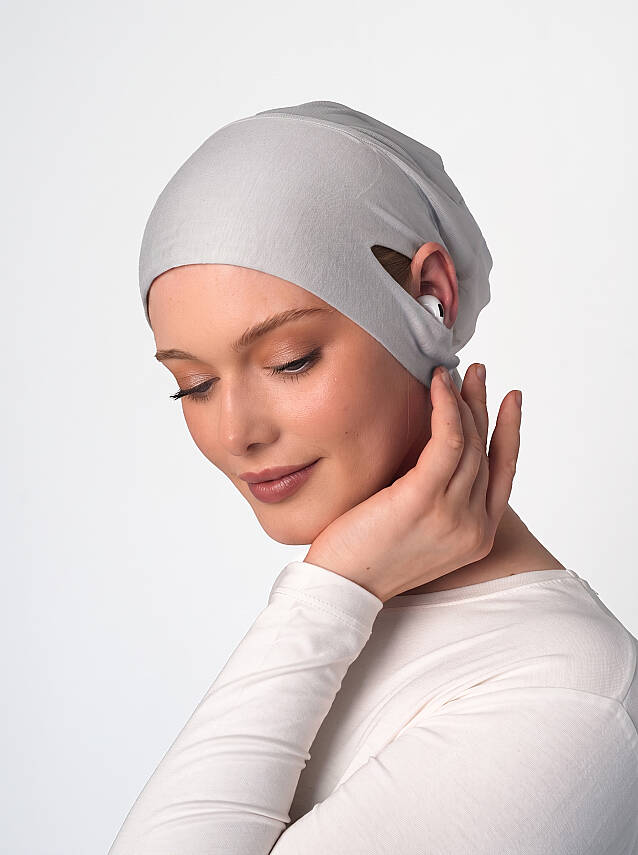 Headphone-Friendly Non-Slip Wide Underscarf - Silicone Grip Wide Underscarf - 39