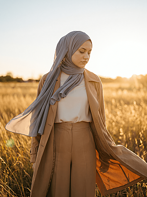 Sandy Fabric Instant Chiffon Shawl