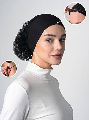 Adjustable Silicone Bun Underscarf - Silicone Grip Adjustable Bun Underscarf