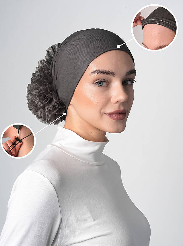 Ayarlanabilir Silikonlu Topuz Bone - Silikonlu Ayarlanabilir Topuzlu Bone - 29