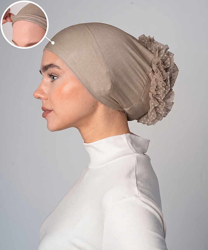Non-Slip Bun Underscarf - Silicone Grip Bun Underscarf - 1