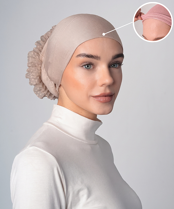 Topuzlu Kaymaz Bone - Silikonlu Topuz Bone - 29