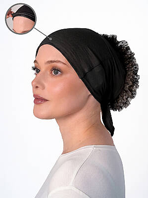 Non-Slip Wide Bun Underscarf - Silicone Grip Wide Bun Underscarf