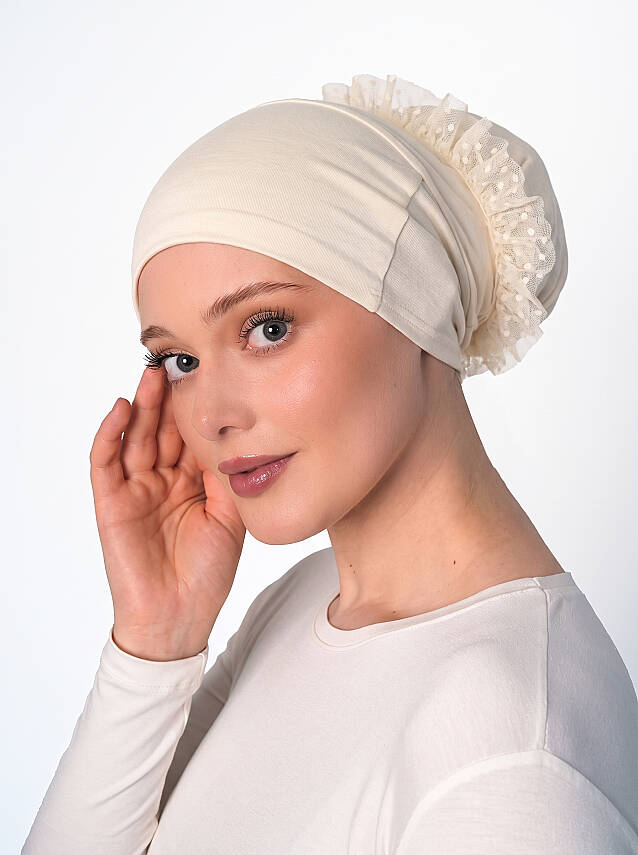 Topuzlu Kaymaz Geniş Bone - Silikonlu Topuz Geniş Bone - 28