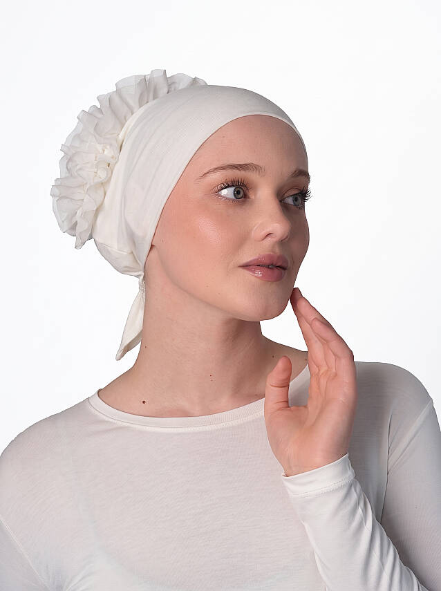 Parizyen Kumaş Topuzlu Büyük Bone- Ultra İnce Topuzlu Bone - 17
