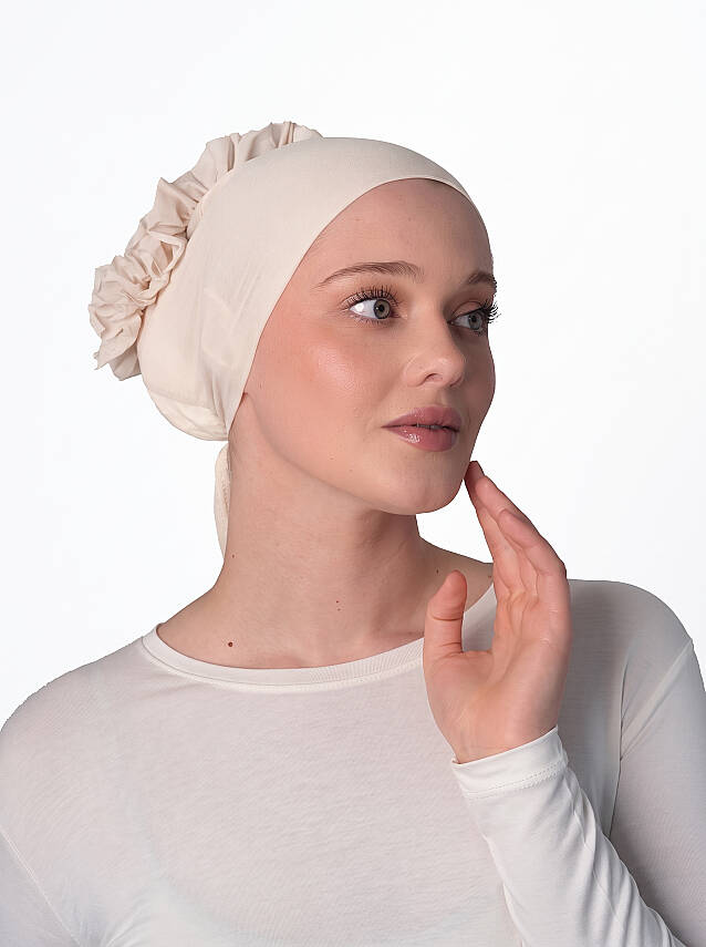 Parizyen Kumaş Topuzlu Büyük Bone- Ultra İnce Topuzlu Bone - 29