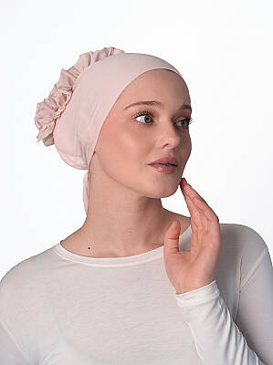 Parizyen Kumaş Topuzlu Büyük Bone- Ultra İnce Topuzlu Bone - 33
