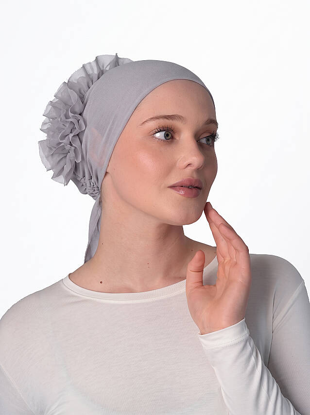 Parizyen Kumaş Topuzlu Büyük Bone- Ultra İnce Topuzlu Bone - 41