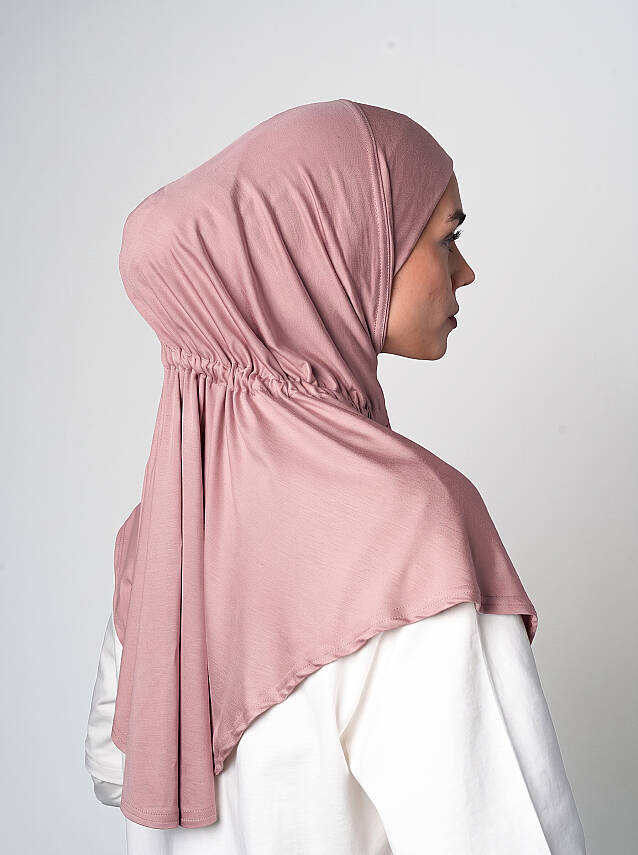 Viskon Hijab - Kapşonlu Hazır Hijab Model - 95