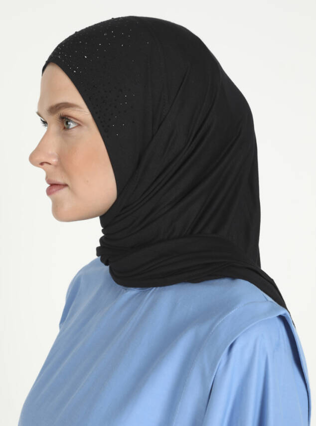 Rhinestone Detail Viscose Shawl - 4