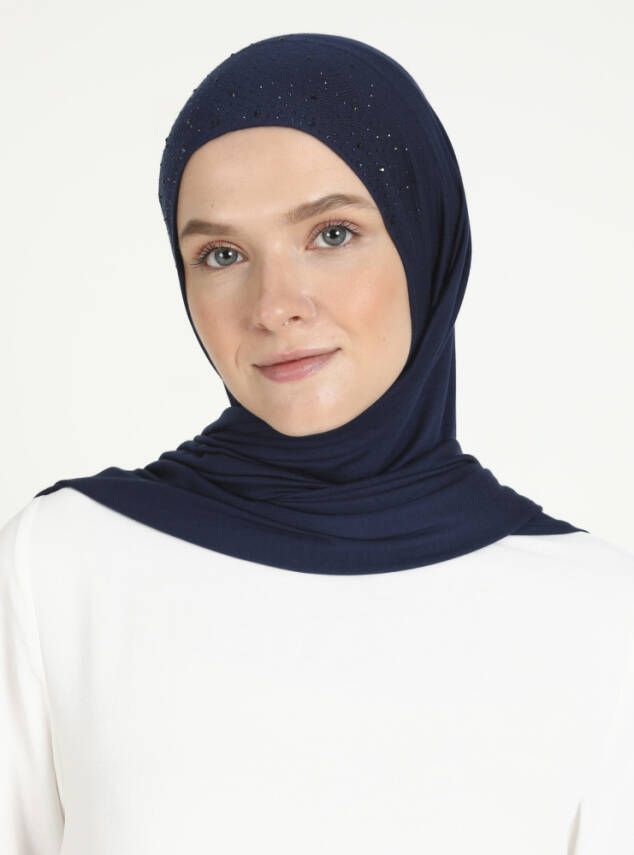 Rhinestone Detail Viscose Shawl - 10