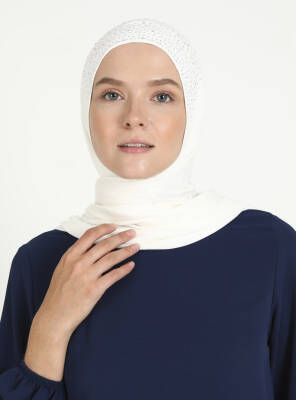 Rhinestone Detail Viscose Shawl - 14