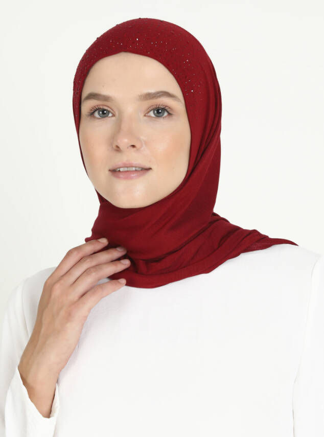 Rhinestone Detail Viscose Shawl - 18