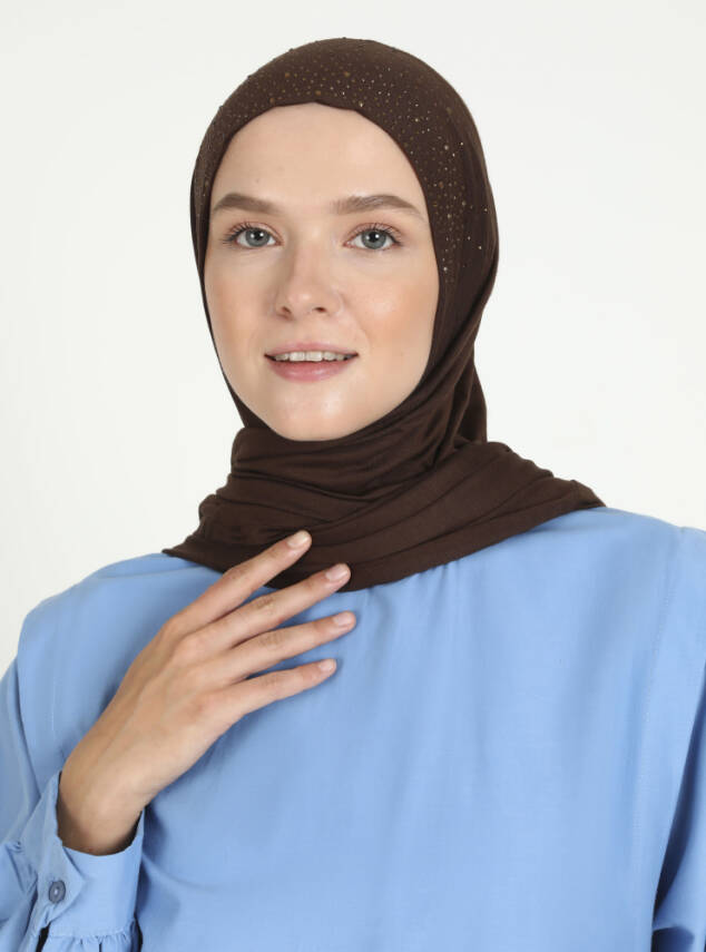 Rhinestone Detail Viscose Shawl - 22
