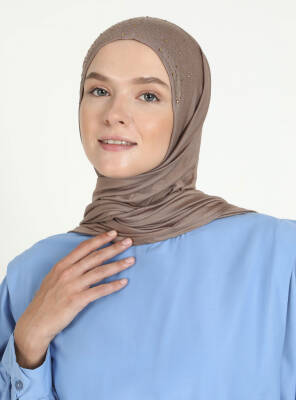 Rhinestone Detail Viscose Shawl - 25